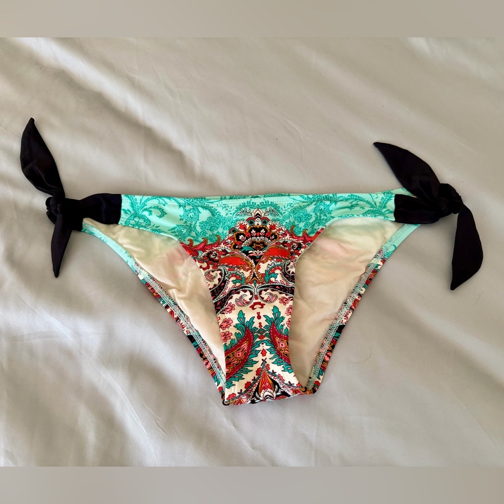 Sky Teal Paisley Bikini Bottoms